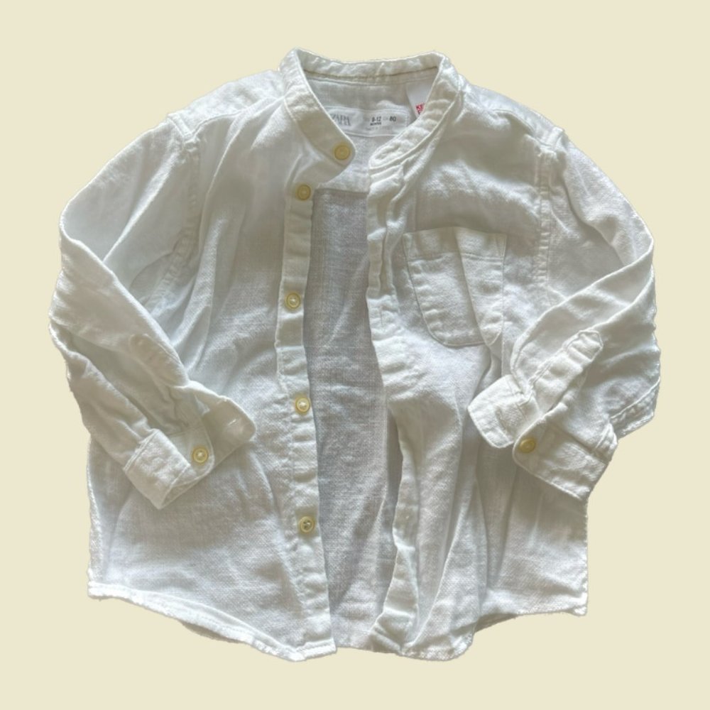 Zara Toddlers White Button Down  (9-12 M)